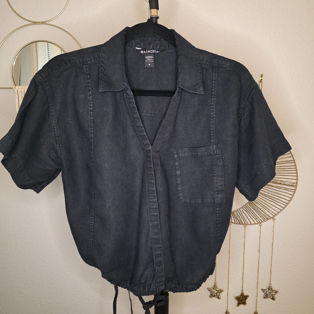 Athleta Playa Black Tie Top